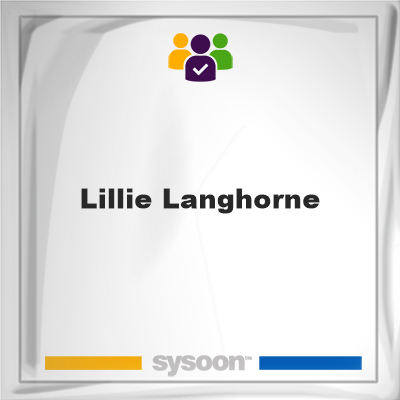 Lillie Langhorne on Sysoon