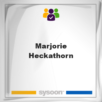 Marjorie Heckathorn on Sysoon
