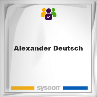 Alexander Deutsch, memberAlexander Deutsch on Sysoon