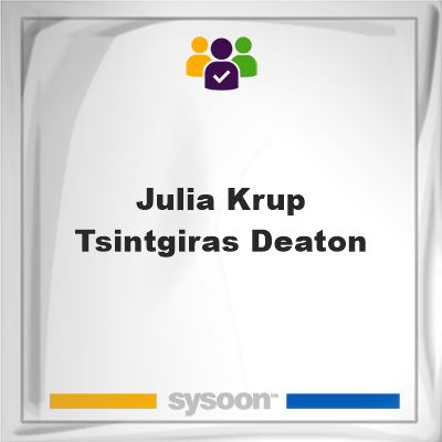 Julia Krup-Tsintgiras-Deaton, memberJulia Krup-Tsintgiras-Deaton on Sysoon
