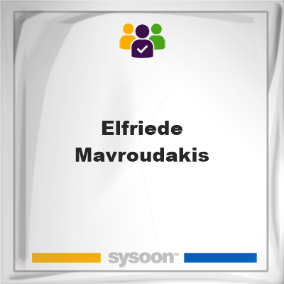 Elfriede Mavroudakis, memberElfriede Mavroudakis on Sysoon