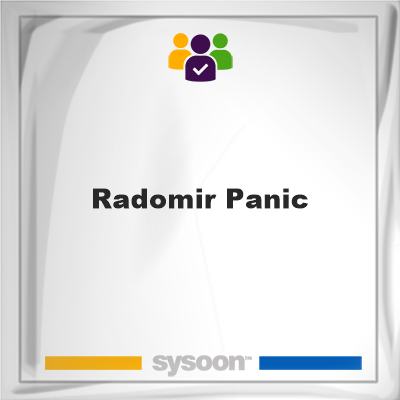 Radomir Panic, memberRadomir Panic on Sysoon