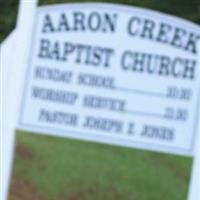 Aaron Creek Baptist Church Cemetery on Sysoon