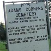 Adams Corner Cemetery on Sysoon