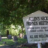 Allens Neck Friends Cemetery on Sysoon