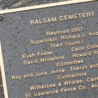 Balsam Cemetery on Sysoon
