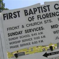 First Baptist Church of Florence Cemetery on Sysoon