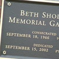 Beth Sholom Memorial Gardens on Sysoon