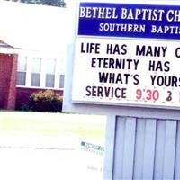 Bethel Baptist Church Cemetery on Sysoon