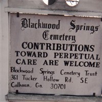 Blackwood Cemetery on Sysoon