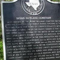 Bryan-Neyland Cemetery on Sysoon