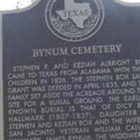 Bynum Cemetery on Sysoon