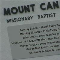 Mount Canaan Missionary Baptist Church on Sysoon
