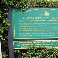 Canterbury City Cemetery on Sysoon