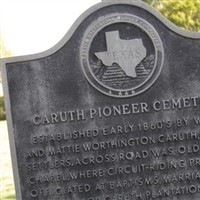 Caruth Pioneer Cemetery on Sysoon