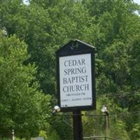 Cedar Spring Church Cemetery on Sysoon