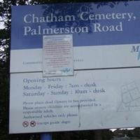 Chatham Palmerston Road Cemetery on Sysoon