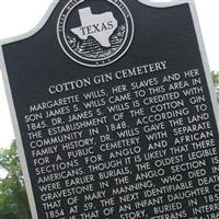 Cotton Gin Cemetery on Sysoon