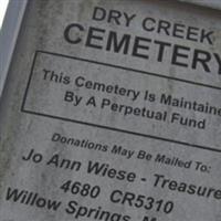 Dry Creek Cemetery on Sysoon