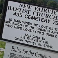 New Fairview Baptist Church Cemetery on Sysoon
