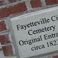 Fayetteville City Cemetery on Sysoon