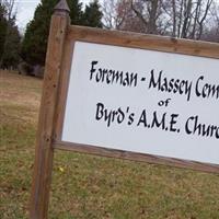 Foreman-Massey Cemetery of Byrds AME Church on Sysoon