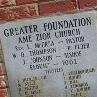 Foundation AME Zion Church Cemetery on Sysoon