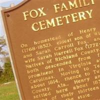 Fox Family Cemetery on Sysoon