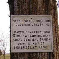 Gaines Cemetery on Sysoon