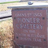 Givens Springs Pioneer Cemetery on Sysoon
