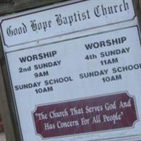 Good Hope Baptist Church Cemetery on Sysoon