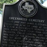 Greenbriar Cemetery on Sysoon