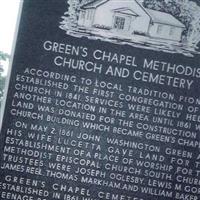 Greens Chapel Cemetery on Sysoon