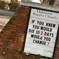 Harrison Baptist Church Cemetery on Sysoon