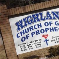 Highland Church Of God Of Prophecy Cemetery on Sysoon
