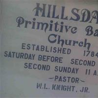 Hillsdale Primitive Baptist Church on Sysoon