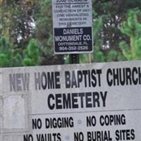 New Home Baptist Church Cemetery on Sysoon