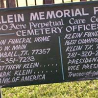 Kleins Memorial Park on Sysoon
