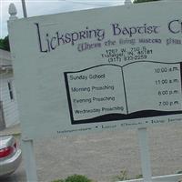 Lickspring Baptist Church Cemetery on Sysoon