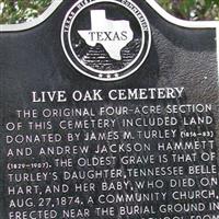 Live Oak Cemetery on Sysoon