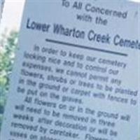 Lower Wharton Creek Cemetery on Sysoon