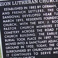 Zion Lutheran Church Cemetery (Sandoval) on Sysoon
