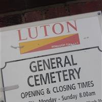 Luton General Cemetery on Sysoon