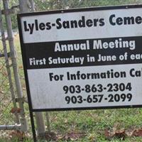 Lyles-Sanders Cemetery on Sysoon