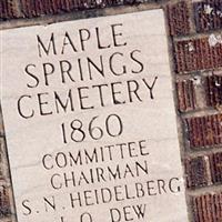 Maple Springs Cemetery on Sysoon