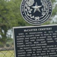 McCarter Cemetery on Sysoon