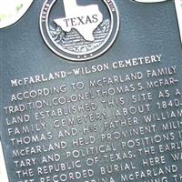 McFarland-Wilson Cemetery on Sysoon