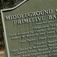 Middleground Primitive Baptist Church Cemetery on Sysoon