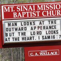 Mount Sinai Missionary Baptist Church Cemetery on Sysoon