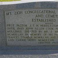 Mount Zion Congregational Methodist Cemetery on Sysoon